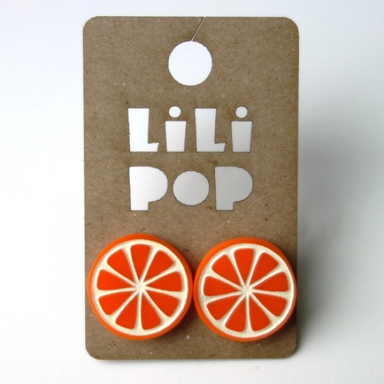 Boucles d'oreilles Lili POP- Orange